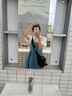 莫代爾港味復(fù)古學(xué)院風(fēng)減齡收腰牛仔背帶裙女2025夏季新款顯瘦搭配兩件裝 【套裝】牛仔背帶裙+泡泡袖襯衫 M 曬單實拍圖