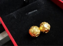 中國黃金（CHINA GOLD）足金六字真言黃金轉運珠硬金手鏈串珠情生日送女友38婦女節禮物 10mm金錢(qián)珠 約1g 曬單實(shí)拍圖