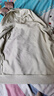 white wheat兒童2025春季新款上衣女孩子印花衣服男童純棉連帽外套 灰綠色 130 曬單實(shí)拍圖