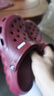 AMOJI拖鞋男女洞洞鞋涼鞋夏季透氣男士女士沙灘鞋外穿室外防滑情侶七夕 酒紅色 WineRed 43 (270mm) 曬單實拍圖