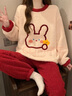 珊瑚絨睡衣女秋冬款加絨加厚卡通少女半邊絨冬季家居服套裝 885Z XL (建議115-130斤) 曬單實(shí)拍圖