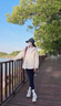 Jret薄款休閑外套女春季2025新款大碼胖妹妹遮肉寬松顯瘦牛仔襯衫上衣 米杏色 M 建議80-100斤 曬單實(shí)拍圖