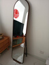 藝世界中古風(fēng)落地全身鏡家用高清穿衣鏡掛墻臥室玻璃鏡服裝店大試衣鏡子 胡桃色40*155實(shí)木底托＋支架款 曬單實(shí)拍圖