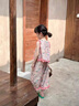 G.DUCKKIDS童裝女童套裝夏季2025新款兒童衣服新中式女孩唐裝國風(fēng)女大童夏裝 粉色 90 適合80-90年齡1-2歲左右 曬單實(shí)拍圖