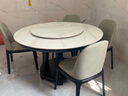 聯(lián)申居家 LIAN SHEN HOME FURNISHING實(shí)木巖板餐桌輕奢餐桌椅現代簡(jiǎn)約家用圓桌組合小戶(hù)型圓形轉盤(pán)飯桌 1.2米餐桌+4椅【80CM轉盤(pán)】 0m 默認發(fā)八角椅其它椅子請聯(lián)系 曬單實(shí)拍圖