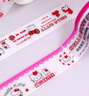 Hello Kitty彩色膠帶可愛卡通KT凱蒂貓封箱打包膠紙加粘廠家批發(fā) 凱蒂貓粉邊5cm 100Y 曬單實(shí)拍圖