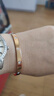 FANISHA手鐲女玫瑰金彩金手飾品18k金情侶款手環(huán)定制刻字送女友生日禮物 大碼（體重75kg左右） 曬單實拍圖