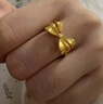 中國(guó)黃金CHINA GOLD在逃公主黃金戒指女足金戒子七夕情人節(jié)禮物送女友老婆生日實(shí)用 足金蝴蝶結(jié)戒指-13-14# 曬單實(shí)拍圖