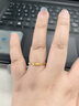 周六福18K黃金戒指女幾何彩金戒指七夕情人節(jié)禮物C0113835 圈號可調節(jié) 曬單實拍圖