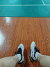 李寧（LI-NING）羽毛球鞋刀鋒max系列高端男女款減震防滑耐磨透氣專(zhuān)業(yè)比賽運動(dòng)鞋 白/黑色  刀鋒max【送鞋袋+毛巾襪】 42 曬單實(shí)拍圖