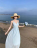 爾山集法式無(wú)袖吊帶連衣裙子女夏季高級(jí)感海邊度假沙灘三亞氣質(zhì)長(zhǎng)裙 【藍(lán)色】M（90-110斤） 曬單實(shí)拍圖