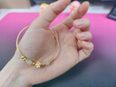施蔻黃金四葉草手鏈女士足金手鐲轉(zhuǎn)運珠七夕情人節(jié)禮物送女友老婆生日 足金遇見幸運手鐲 曬單實拍圖