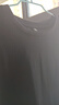 名創(chuàng)優(yōu)品（MINISO）華夫格長袖t恤男220G重磅圓領春秋季耐磨抗皺打底衫 黑 L  曬單實拍圖