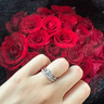 曼迪諾培育鉆石鉆戒經(jīng)典四爪人工鉆石戒指戒子結婚求婚送女友 銀鑲1克拉D/VVS[國內證書(shū)】 曬單實(shí)拍圖