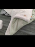 南極人（NanJiren）大豆被子春秋被子四季通用被芯150x200cm棉被褥空調被可機洗裸睡 白拼淺綠【提花皺皺紗 柔軟透氣】 150x200cm【約4斤重】 曬單實(shí)拍圖