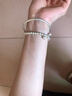 9999足銀手鐲古法兩世歡圓珠蓮蓬手鏈女七夕情人節(jié)生日禮物送女友 古法手鐲15克+手鏈4厘（約6.5克） 54圈口 曬單實拍圖