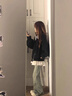 DGOV美式復古拼接格子外套女秋春季2025新款設計感寬松加厚夾克棒球服 黑色zt XL 【125-140斤】 曬單實(shí)拍圖