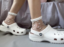卡駱馳（CROCS）夏季新款洞洞鞋男鞋女鞋休閑經(jīng)典clog克駱格沙灘鞋拖鞋涼鞋10001 10001-100/白色 39 -40(250mm) 曬單實(shí)拍圖