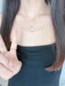 CHOMEL KINSEY999足銀滿鉆平安鎖項鏈女 輕奢小眾長命鎖吊墜女520送女朋友禮物 白金色平安鎖項鏈 曬單實拍圖
