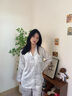 瑤夢(mèng)令高級感仿真絲睡衣女夏季款國風(fēng)水墨畫(huà)冰絲家居服禮盒裝送閨蜜禮物 水墨灰【長(cháng)袖長(cháng)褲】透氣耐看 XL 【建議120-140斤】 曬單實(shí)拍圖