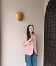 熙世界超好看西裝外套女小個(gè)子2025春季新款高級(jí)感炸街休閑小西服 藕粉色 L 曬單實(shí)拍圖