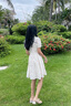紅蜻蜓碎花連衣裙2025新款茶歇子女士夏季時(shí)尚氣質(zhì)小清新短裙 花色 L 曬單實(shí)拍圖