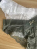 CKPED2條裝蕾絲女士內(nèi)褲女性感純棉襠歐美法式柔軟火辣中低腰三角短褲 綠色+黑色 2條 均碼（適合80-140斤左右） 曬單實(shí)拍圖
