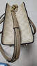 COACH（蔻馳）新款女士手提托特包 Maggie系列經(jīng)典C字印花單肩斜挎包 卡其拼色【配禮盒】CY676 IMXI9 尺寸：長24.5*寬12*高19cm 曬單實拍圖
