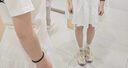 熱風(fēng)（Hotwind）2025年夏季新款女士肌理半裙蓬蓬裙甜美可愛A字短裙 04白色 XL 曬單實(shí)拍圖