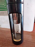 煦凜【日本】高端水杯雙層玻璃杯泡茶杯茶水分離茶杯商務(wù)玻璃杯帶蓋高【高雅黑420ML】顯溫茶倉便攜高硼硅玻璃杯耐高溫防摔 曬單實(shí)拍圖