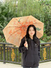 左都（ZUODU）遮陽傘加大號防曬防紫外線彩膠大花太陽傘女晴雨兩用折疊便攜雨傘 【杜鵑】插畫彩膠upf50+晴雨兩用 曬單實拍圖