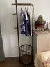 法蘭思佳（FALANSIJIA）全實(shí)木衣帽架落地帶臟衣籃臥室可移動(dòng)掛衣架新中式家用收納筐神器 H25-40cm 曬單實(shí)拍圖
