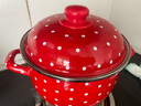歐麗家 搪瓷老式搪瓷湯鍋燉鍋煮食鍋大容量電磁爐明火通用 草莓蛋糕 20cm 2900ml 曬單實(shí)拍圖