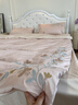水晶家紡新款輕奢高級感長(cháng)絨棉四件套全棉純棉刺繡被套床單床笠4 笙花-流沙金 1.8床單款四件套：被套200x230cm 曬單實(shí)拍圖