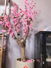 仿真桃花枝假臘梅花樹枝櫻花塑料花干花落地客廳絹花擺件室內(nèi)裝飾 60厘米粉色桃花（10支） 無花瓶 曬單實拍圖