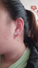 唯一（Winy）莫桑鉆999純銀耳釘生日七夕情人節(jié)禮物女顯氣質(zhì)小眾高級感耳環(huán)飾 曬單實拍圖