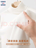 GENIOLAMODE高領(lǐng)毛衣男士冬季加絨加厚保暖御寒潮流百搭內(nèi)搭針織衫 米白 XL 曬單實拍圖