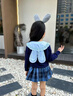 迪士尼朱迪兔子警官女童套裝JK學院風洛麗塔cos春裝夏款襯衫短袖連衣裙 毛衣+長袖襯衫+裙子 120 cm 曬單實拍圖
