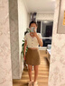 樂雅秀韓式INS半身裙春夏短裙2025新款時(shí)尚包臀短裙顯瘦百搭高腰a字裙女 卡其色 M 建議104-111斤 曬單實(shí)拍圖
