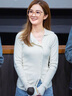 ANN ANDELMAN【明星同款】2025春款不規(guī)則針織衫長袖開衫 米白色 S 曬單實拍圖