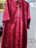 恒源祥喜婆婆改良真絲旗袍桑蠶絲中年母親婚禮服香云紗連衣裙女夏季 紅色 XL 曬單實(shí)拍圖