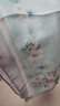 玳琪100%桑蠶絲絲巾夏季薄款小圍巾真絲小方巾女防曬紗巾春秋護頸領巾 藍色花卉優(yōu)雅 曬單實拍圖