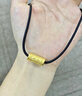 智玉云祥999足金麒麟黃金吊墜 筒珠轉(zhuǎn)運珠編織項鏈男情侶款掛墜生日禮物 附送鑒定證書/刻字定制 曬單實拍圖