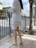 依思 Q（exull）拖鞋女夏季2025新款軟底增高防滑高跟鞋女小香風(fēng)法式外穿涼拖鞋女 米色-軟底跟高3.5cm 37 曬單實(shí)拍圖