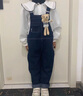 G.DUCKKIDS小黃鴨女童秋裝套裝新款兒童背帶褲套裝中大童洋氣兩件套女孩衣服 圖片色 160 尺碼13~14歲【150-160cm】 曬單實(shí)拍圖