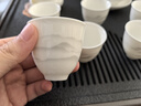不拙羊脂玉白瓷茶盞主人杯單杯陶瓷功夫茶杯6杯裝水墨青山風(fēng)鈴小茶杯 曬單實(shí)拍圖