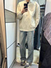 安初夏美式cleanfit棒球服外套男春秋短款飛行員工裝夾克高級感痞帥套裝 杏色+棉長白T恤+休閑西褲【三件裝】 XL 建議120-140斤 曬單實拍圖