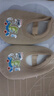 貝瑞加（Babyprints）嬰兒地板襪2雙男女寶寶學(xué)步鞋襪隔涼保暖室內早教襪套 粉米S 曬單實(shí)拍圖