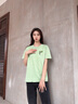 回力墨綠色短袖t恤女2025新款夏季大碼女裝胖mm上衣純棉新中式體恤衫 曬單實(shí)拍圖