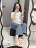 chikoku新款蘋果鯊拉鴛鴦拖鞋女夏季厚底戶外室內(nèi)防滑靜音情侶涼拖鞋男 粉蘋果鯊拉 38-39 【適合38-39碼】 曬單實拍圖